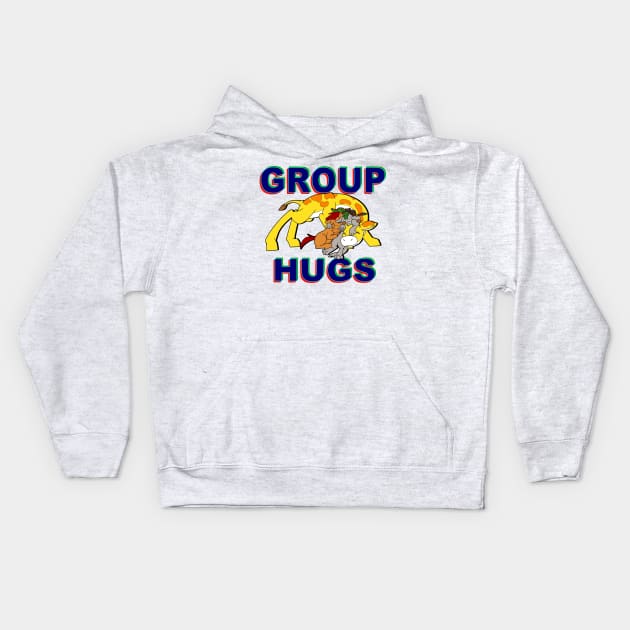 Group Hugs Kids Hoodie by RockyHay